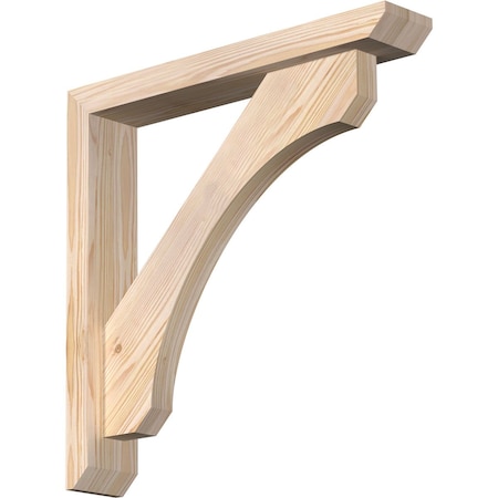 Ekena Millwork Legacy Slat Smooth Bracket w/ Offset Brace, Douglas Fir, 3 1/2"W x 20"D x 20"H BKT0402X20X20LEC06SDF